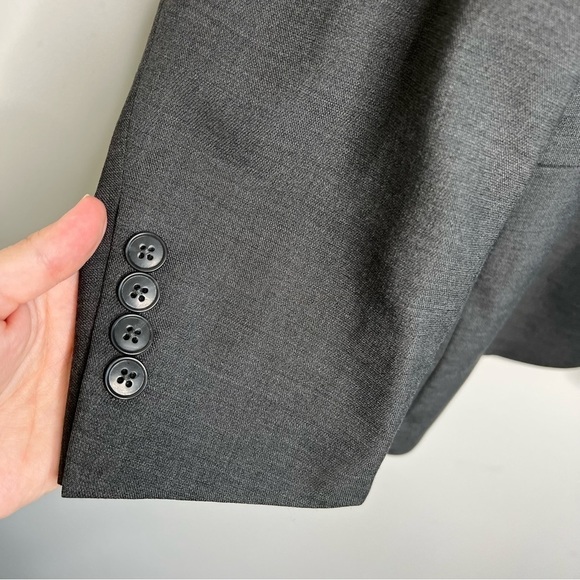 Kenneth Cole Mens Size 42R Charcoal Grey Wool Sport Coat Jacket Blazer Office - Picture 6 of 9